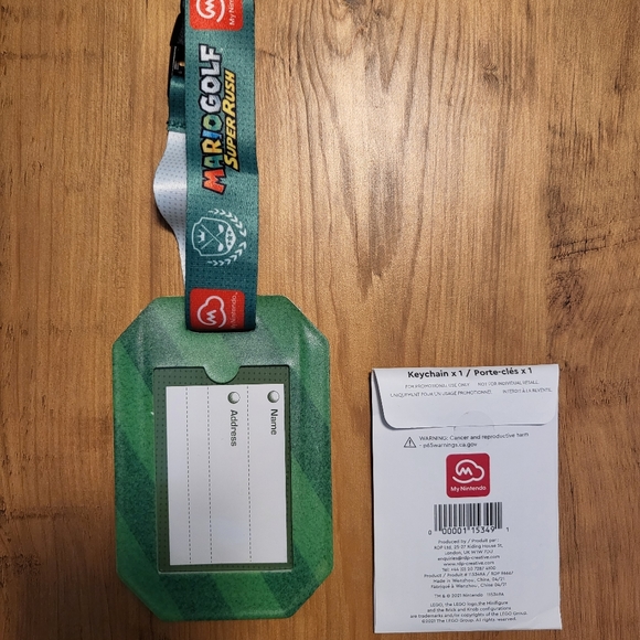 Nintendo Rewards Mario Golf Bag Tag and Lego Mario Keychain- New! - Picture 2 of 4